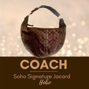 COACH SOHO SIGNATURE JACQUARD HOBO